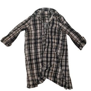 MAX&CO Modern Plaid and Light Midi Flowy Dress